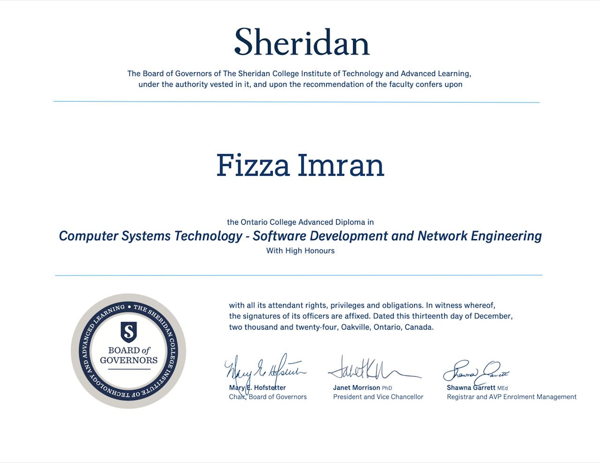 Certificate